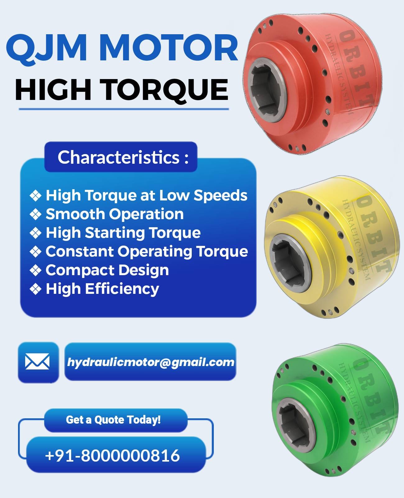 1QJM62-6.3Z Spherical Piston Hydraulic Motor in India